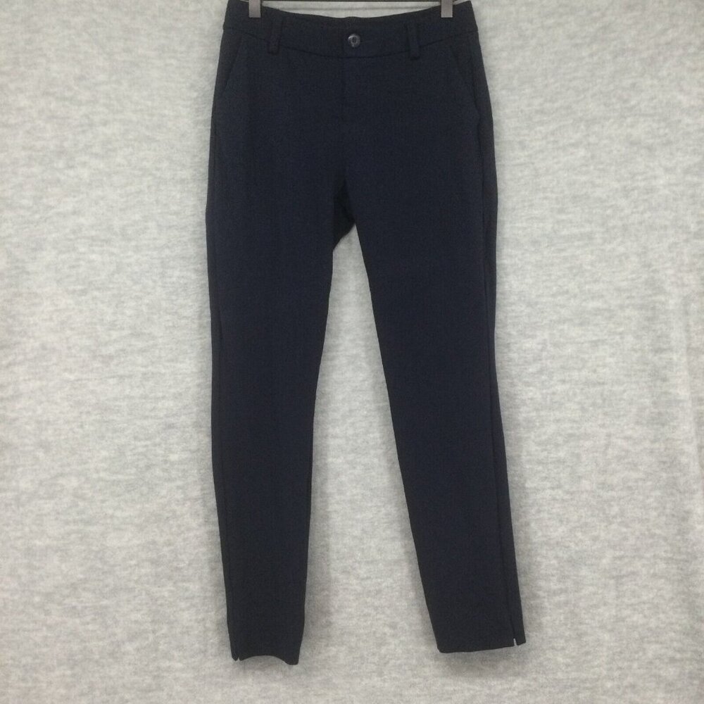 Cabi Pants 4 Navy Blue Ponte Trousers Stretch Mid Rise Work Career Casual